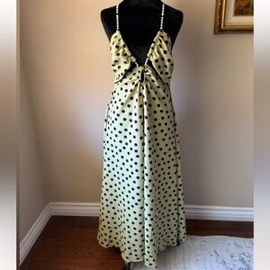 SHEIN Black and Green Sleeveless Sundress